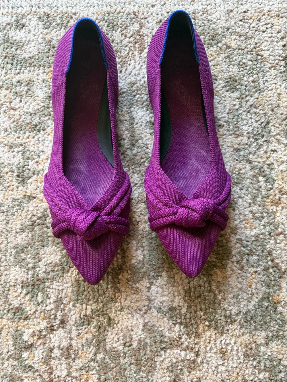 Rothy's Purple Pointed Knot Ballet Flats - Picture 4 of 6